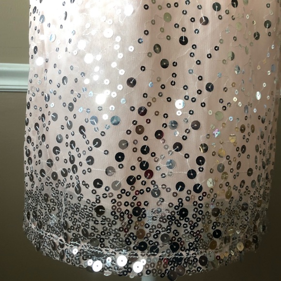 Strapless Light Pink Sequin Dress - Picture 4 of 5